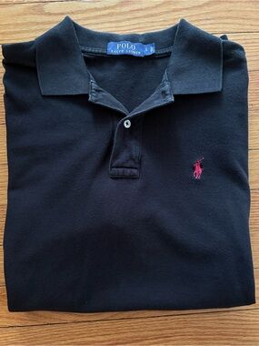 Polo by Ralph Lauren Black Polo with Red Pony Logo